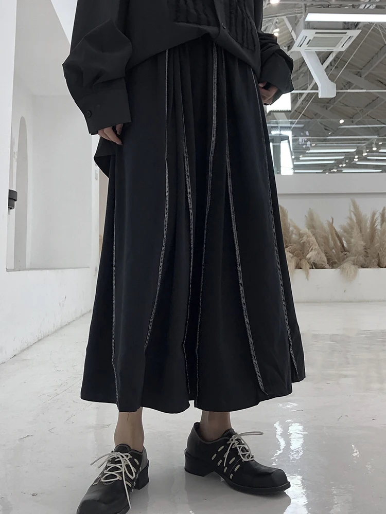 

Земля и горный остров, весна-осень 2023, клетчатая юбка трапециевидной формы, дизайн Bla Sensation, маленькая асимметричная юбка Ence