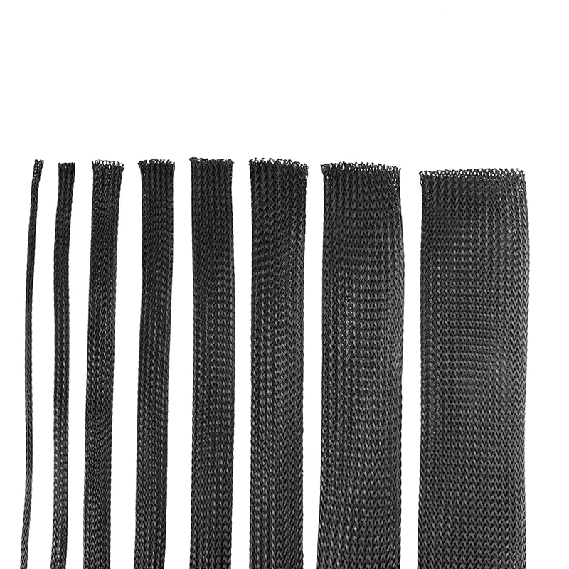 5/10M Kabelhülse 2 4 6 8 10 12 14 16 18 20 25 30 35 40 mm PET erweiterbare Abdeckung Isolierung geflochtene Nylonhülle Wire Wrap Schwarz – Detail 7