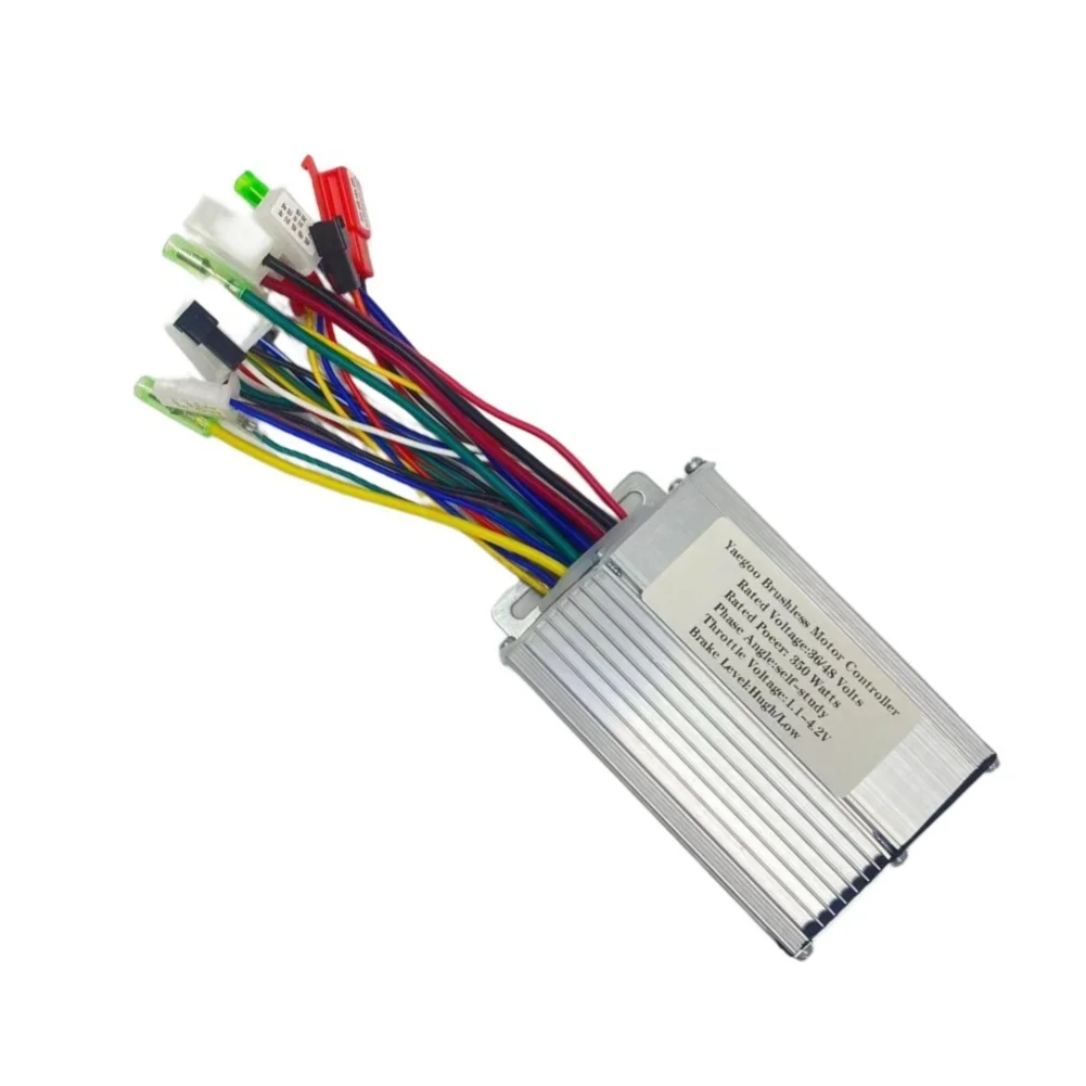 350W DC Brushless Controller for Electric For Bikes 36V 48V Quiet Operation 15A 18A Working Current 100x65x33mm Size