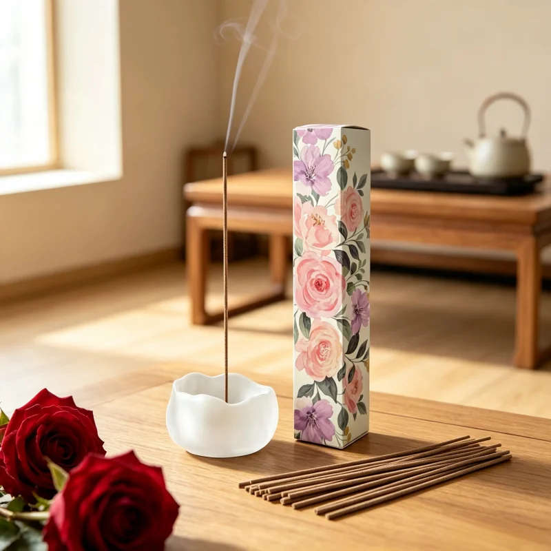 50 Sticks/Box Natural rose Incense Home Spices Sandalwood Clean Air Aromatherapy Fragrance Spices Fresh Air