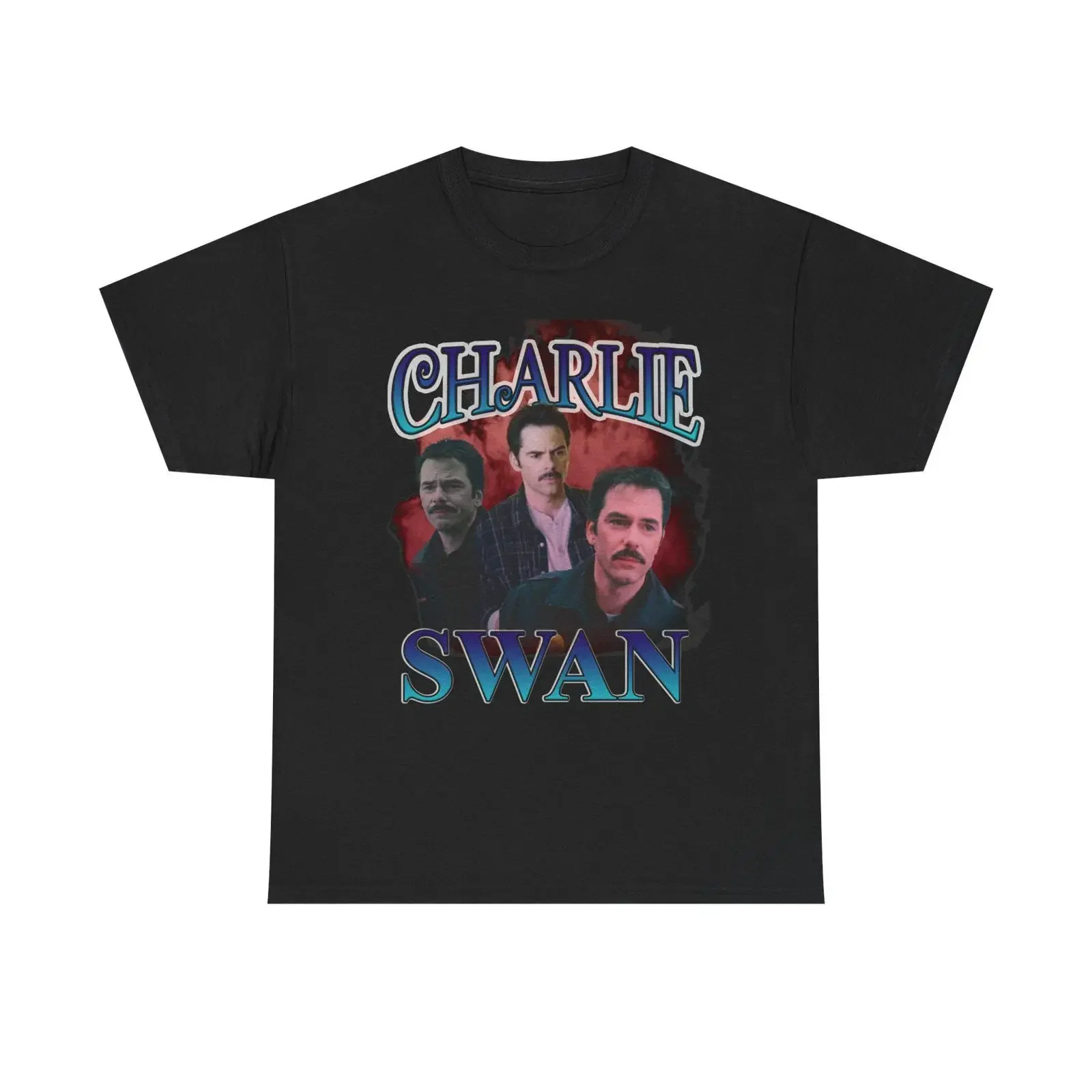 Charlie Swan T Shirt Movie Inspired Retro Style  vintage Washed homme streetwear Soft Versatile fashion Top For Everyday Wear