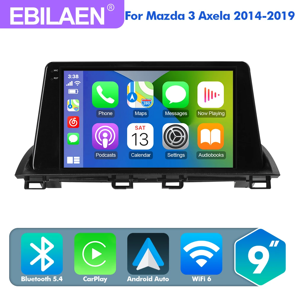 EBILAEN Android 13.0 Car Radio Multimedia For Mazda 3 Axela 2014 - 2019 GPS Navi GPS Navigation DSP Carplay BT 2Din DVD