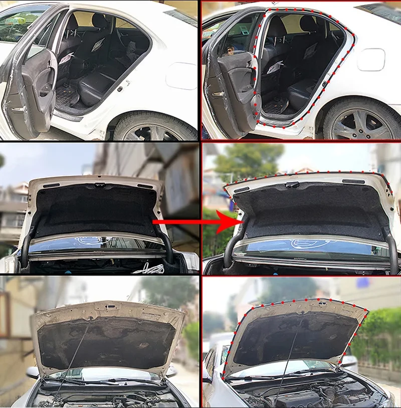 Z P D Typ Dichtungen Auto Tür Dichtung Streifen Auto Gummi Tür Dichtung Streifen Lärm Isolierung Anti-Staub Auto Dichtung starken Klebstoff – Detail 11