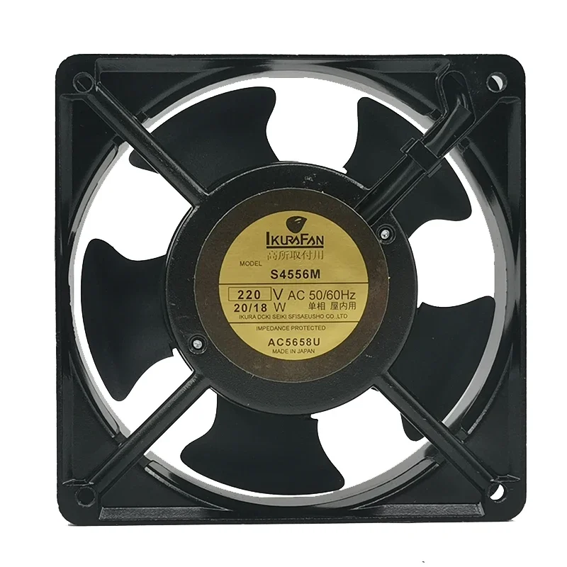 

+New 12cm For yukura S4556M 220V 16/15w 120*120*38mm iron leaf high temperature resistant fan