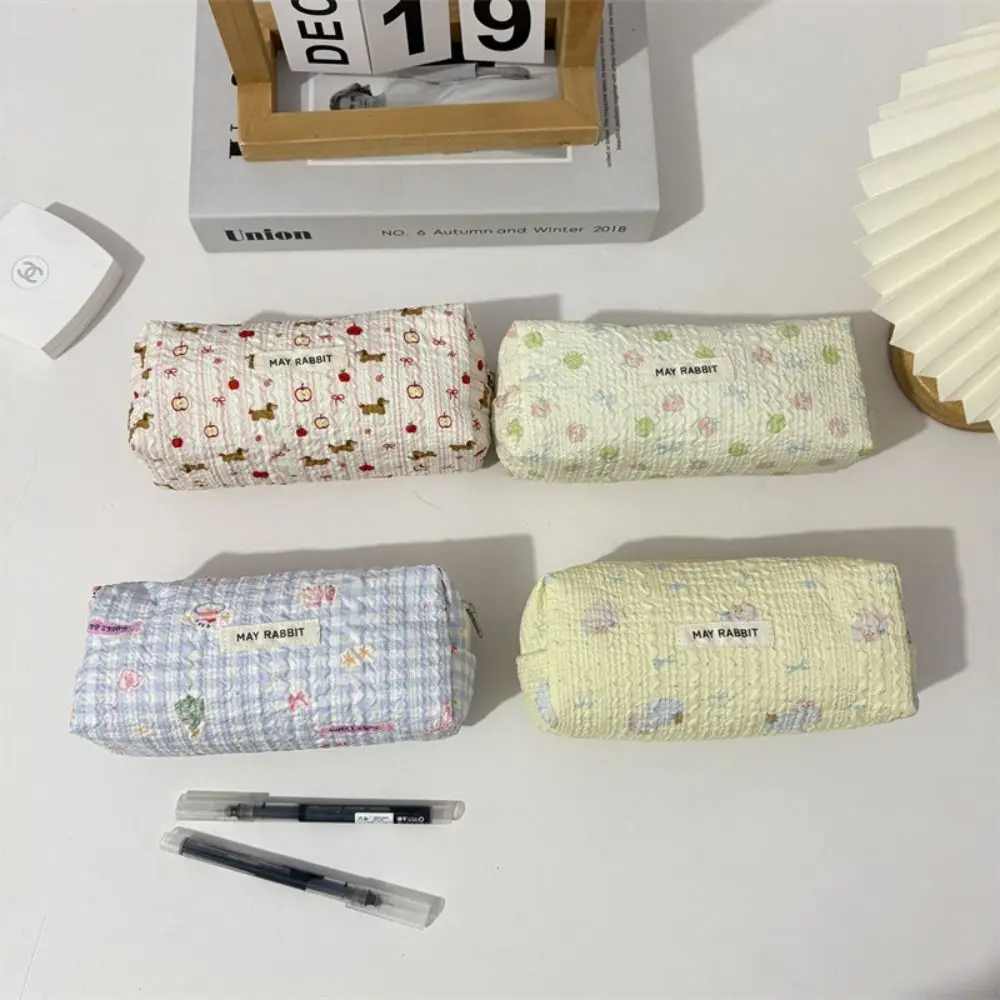 New Cartoon Pattern Pen Bag Large Capacity Multilayer Stationery Bag Gift Cosmetic Bag Students