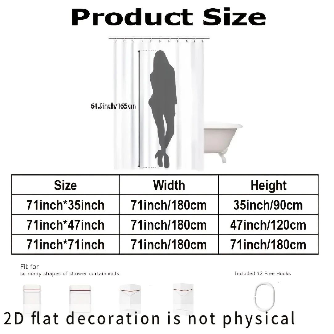 New in 2026 2D Flat, 2D Flat Shower Curtain, 1pc, White Frame Autumn Leaves and Pumpkin Design, Made of Comfortable, Multiple Sizes Available, Light Luxury Space, Creates a Relaxing and Healing Atmosphere, Ideal for Student Dorm Bathrooms