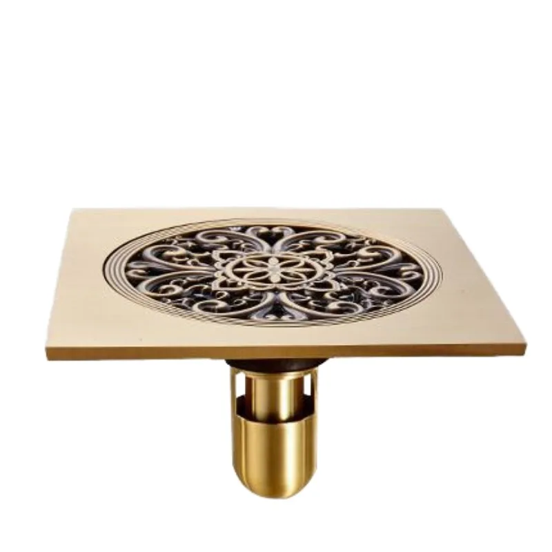 Antique gold rectangular oversized square drainage bathroom building material with elegant accessories