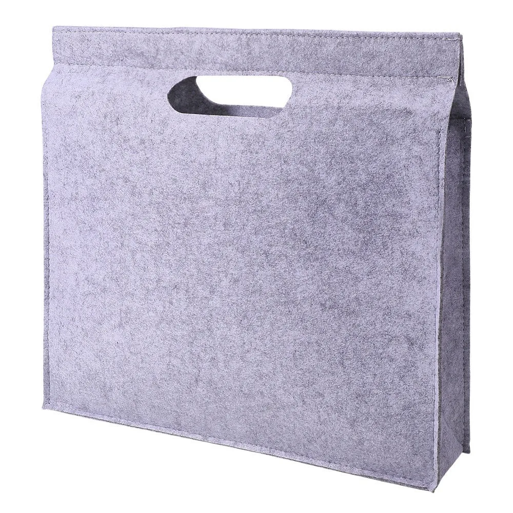 

Rectangle Felt Purse Organizer Insert Mini Envelope Handbag Shaper Premium Felt Bag Accessories Gray 370x400x7mm