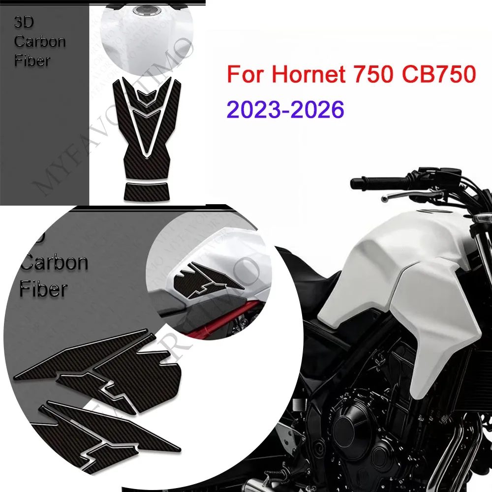 

Tank Pad TankPad Cap Grips Gas Fuel Knee Carbon Fiber Stickers Moto Decals Protector For Hornet 750 CB750 CB 750 2023 - 2026