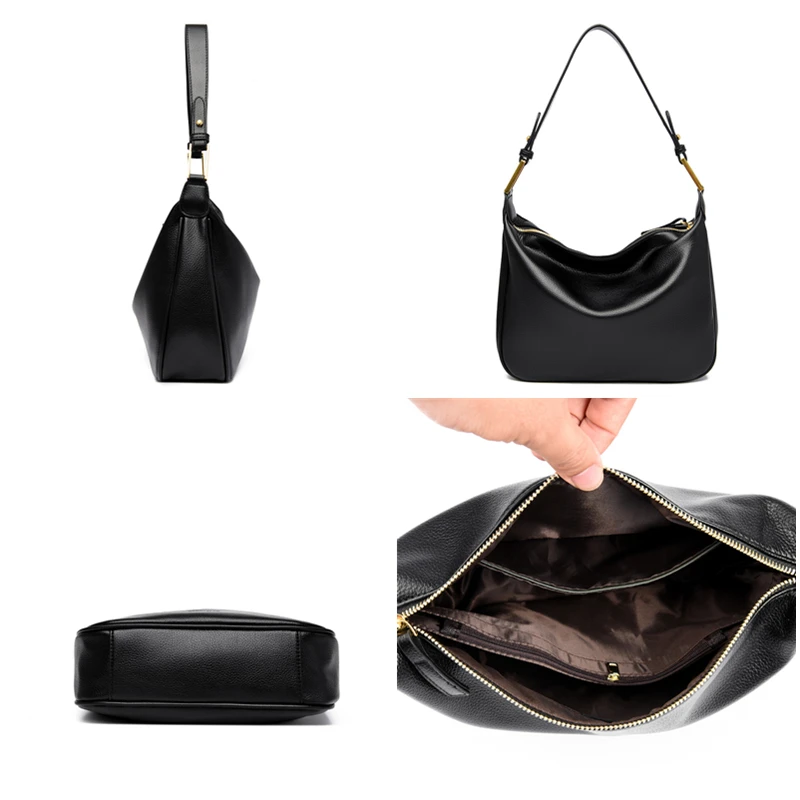 Sac à main en cuir souple de grande capacité pour femme, sac messager solide, sac à main pour document initié, fourre-tout de luxe, mode féminine, haute qualité