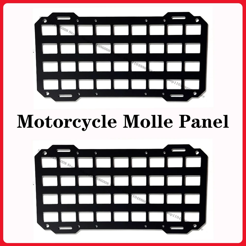 

Motorcycle Molle Panel Luggage Case Trunk Tail Box Top Box Universal Aluminum alloy Tactical Storage Box Tool Box Modifie