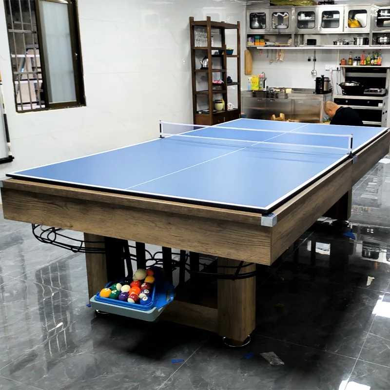Snooker Table, 3 in 1 Pool Ping Pong Dining Table, Standard Size, Multi-Function, Home Commercial Use, Billiard Table
