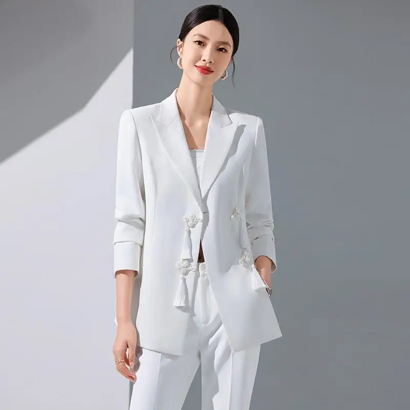 3-A73  High-end Chinese style suits for women in autumn, new style, fashionable, goddeskL professional suit jackets