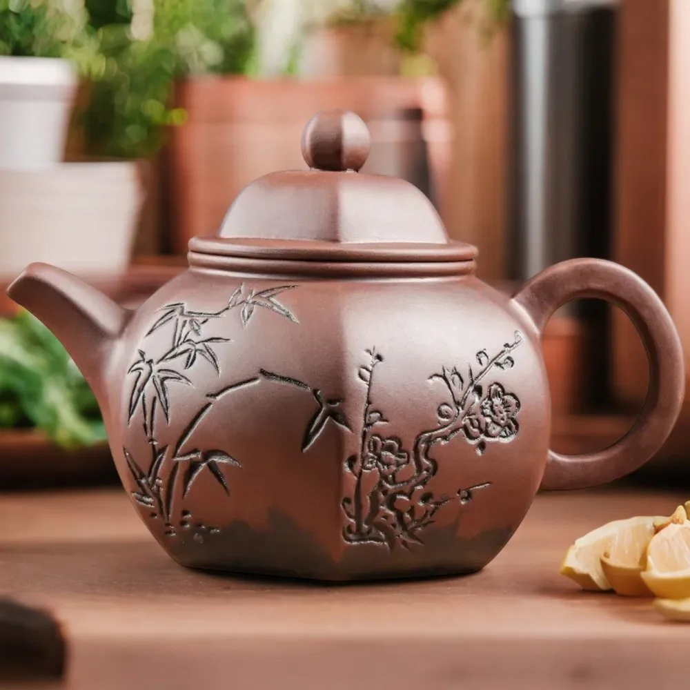 autiful artistry and functionality of this stunning Yixing Purple Clay Tea Pot, crafted with care for a luxurious addition to yo