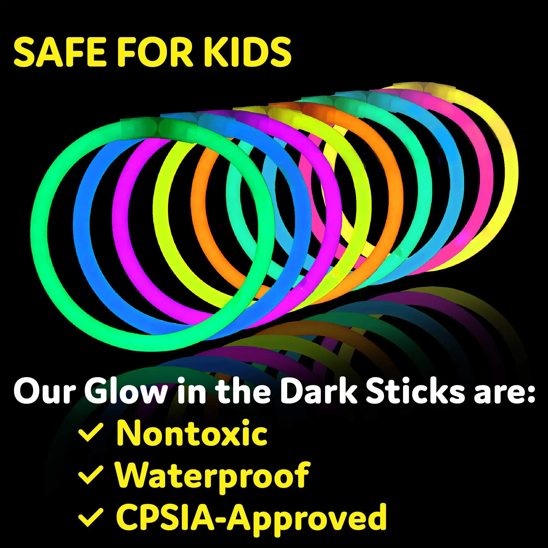 PartySticks Ultra Bright Glow Sticks Bulk Party Supplies 400 Pack - 8