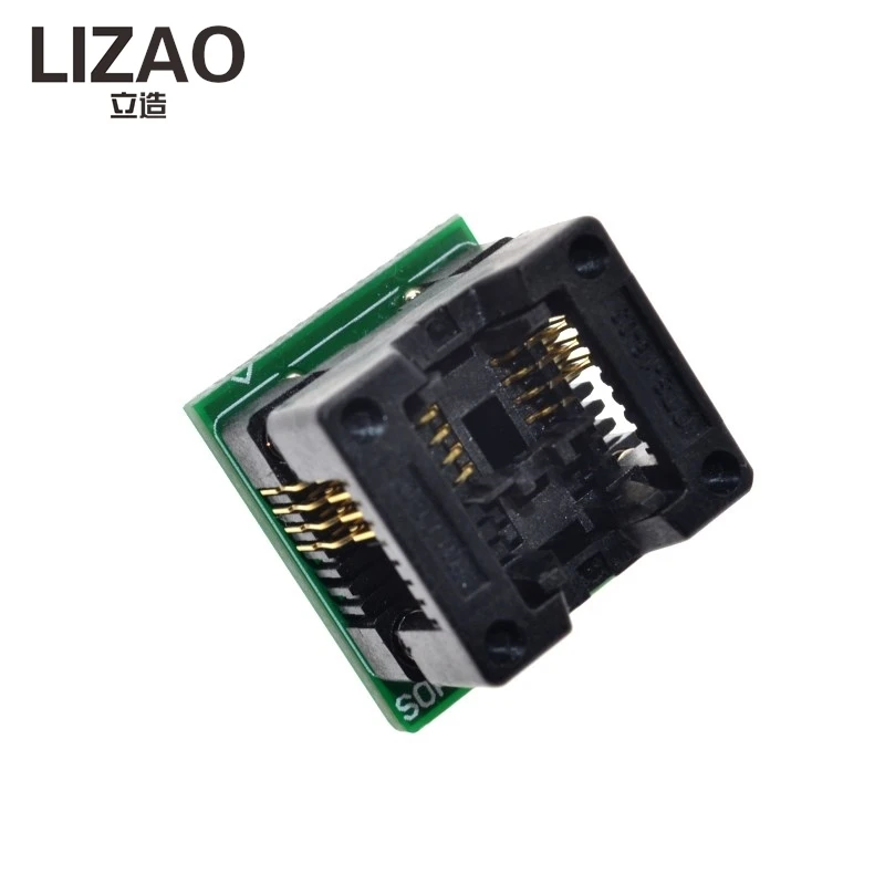 LIZAO SOIC8 SOP8 to DIP8 Adapter Socket, Blue Wide-body 200mil Programmer Transfer Seat
