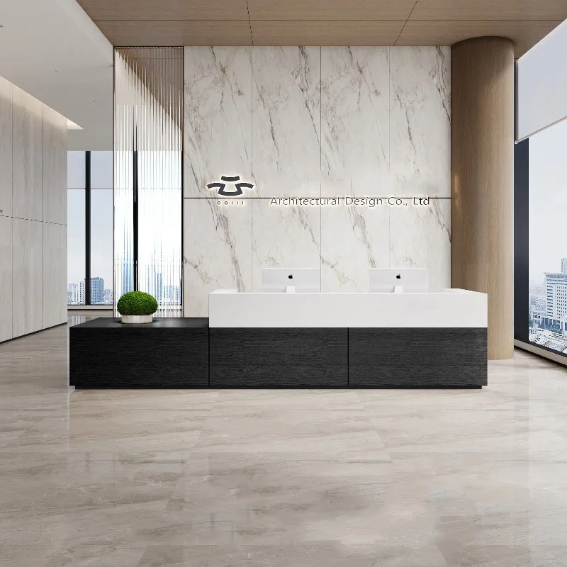 Italian Modern Reception Desk Luxury Vintage Beauty Display Nordic Reception Desk Salon Trendy Bancone Commercial Furniture