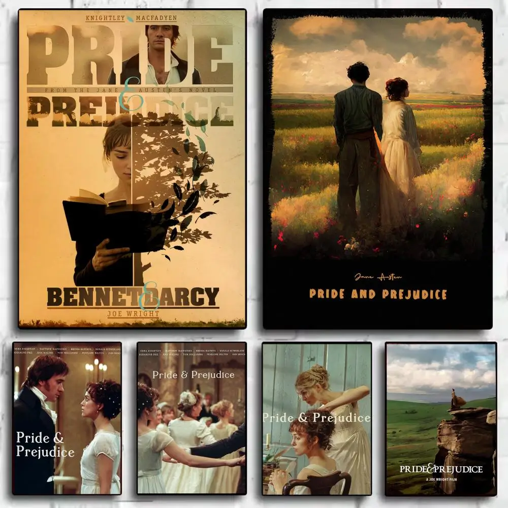 ملصق عتيق P_Pride and P_Prejudice ملصقات جدارية فنية جدارية مطبوعة للصور لديكور غرفة المعيشة المنزلية والممر #1
