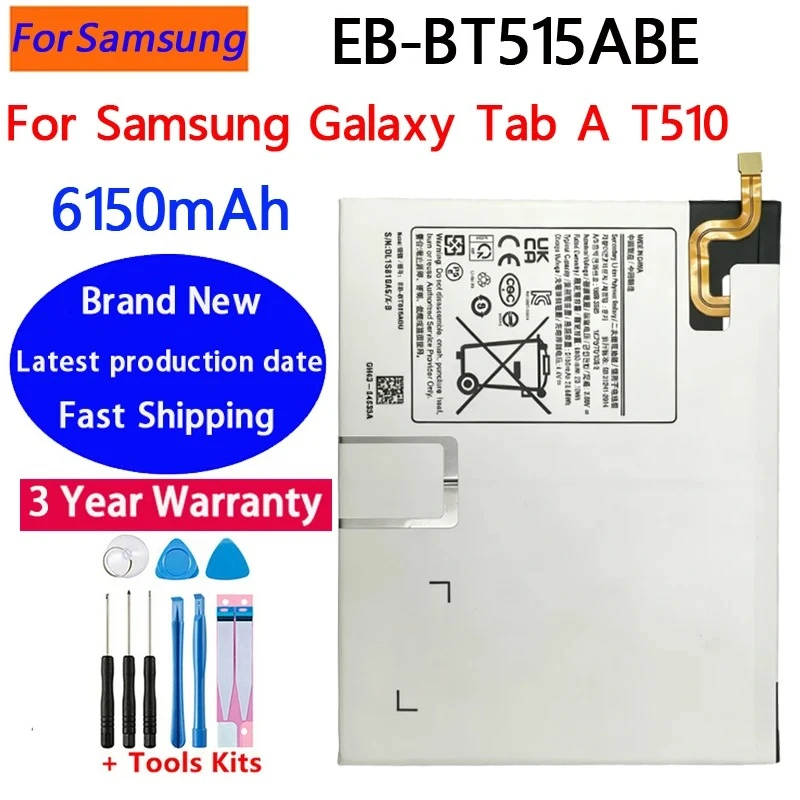 NEW EB-BT515ABU High Quality For Samsung Galaxy Tab A10.1 2019 SM-T510 T510 T515 T517 6150mAh  Tablet Replacement Battery+Tools