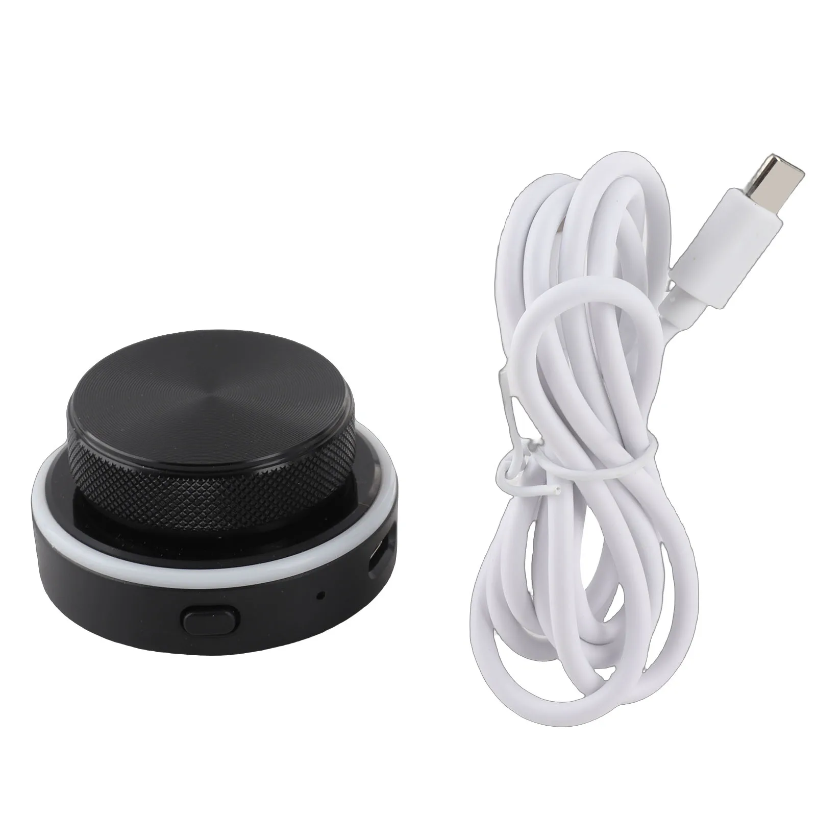 Customizable Knob Controller 2.4G Bluetooth USB C Connection Volume Control Knob with RGB Light for PC Phone Tablet Laptop