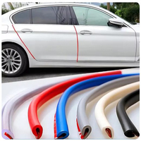5M Car Door Edge Rubber Scratch Protector Strips Styling Mouldings Protection Side Moldings Adhesive Tools New