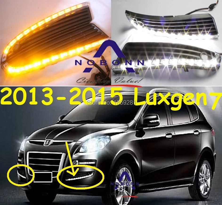 Światło dzienne Luxgen 7; 2013 ~ 2016, statek gratis! LED, światło przeciwmgielne Luxgen 7, Luxgen7