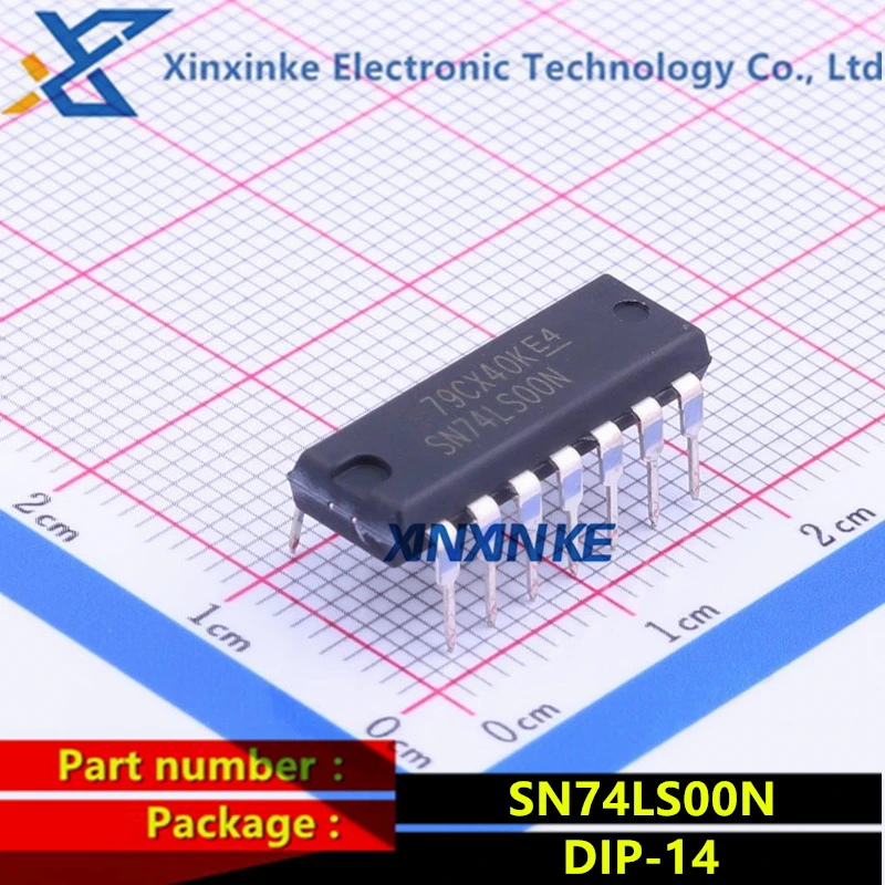 10PCS SN74LS00N 74LS00N DIP-14 Logic Gates Quad 2-In Pos NAND Single-Function Gate Logic ICs Brand New Original