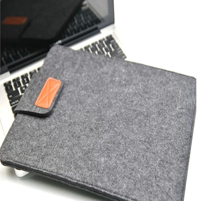 Fundas para tabletas de Color sólido de 11/12/13/15 pulgadas, nueva moda, funda de fieltro con Velcro, fundas para tabletas para Ipad, funda de poliéster de fieltro