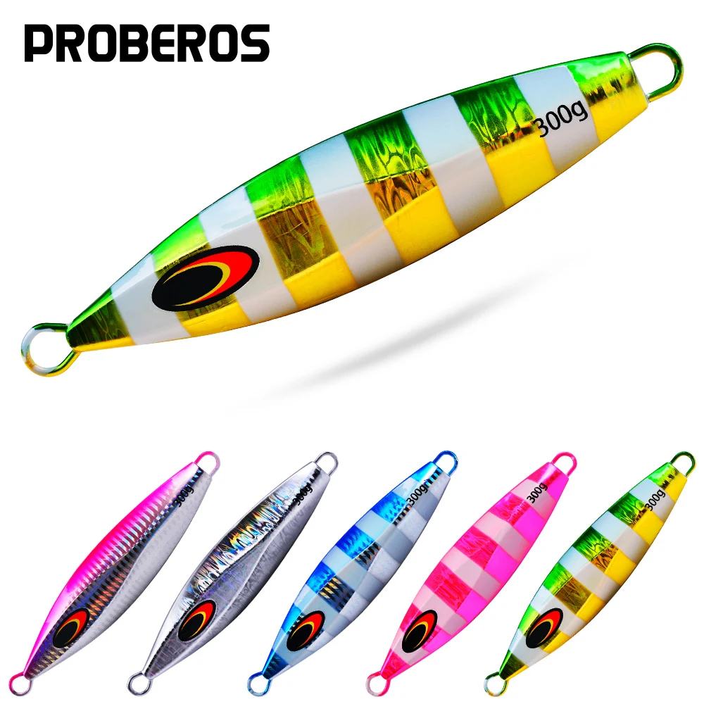 

Big Jig Fishing Lure 1pcs Weights 100g-300g Deep-sea Boat Fishing Sardine Slider Jigging Long Cast Fast Sinking Trolling Lure