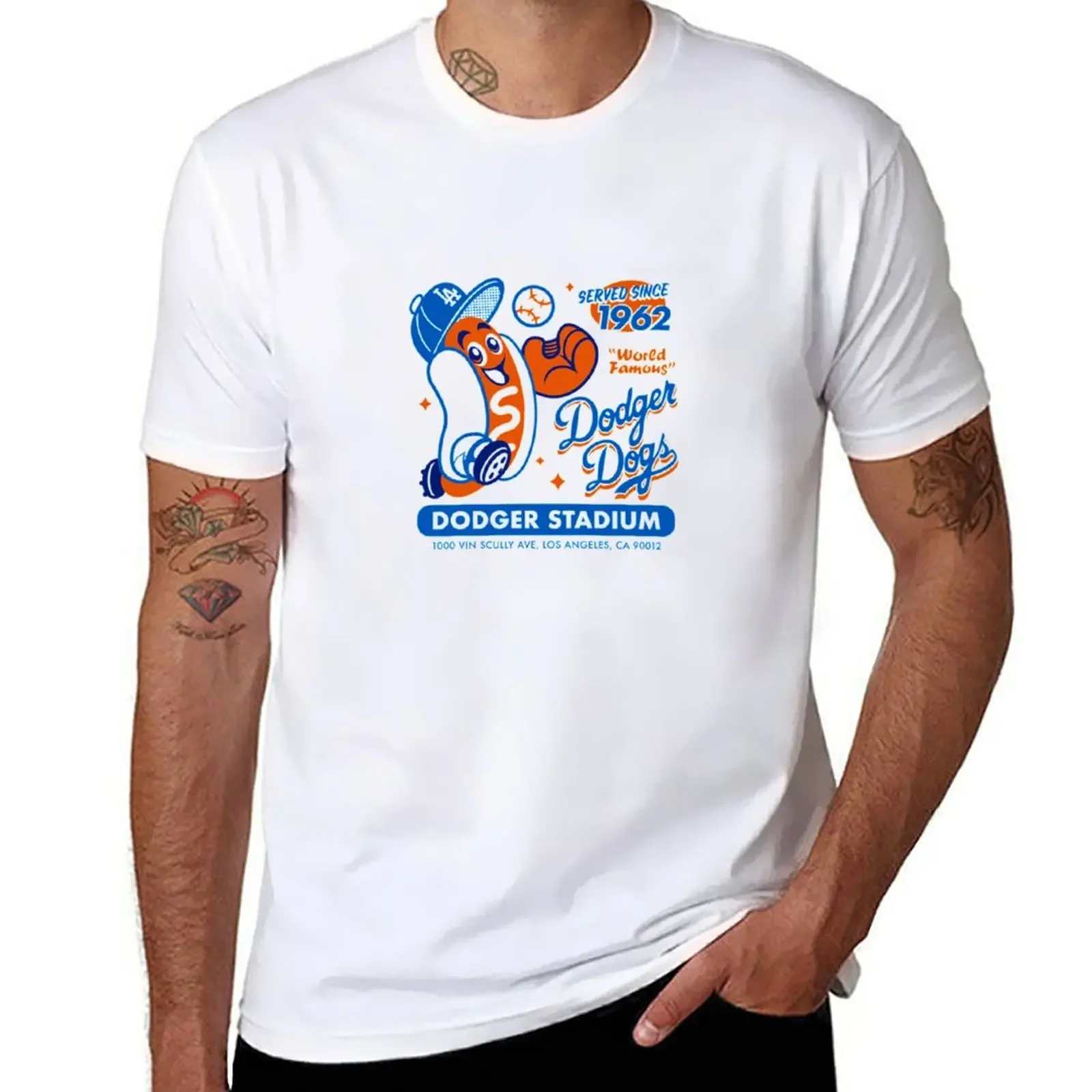 

New Dodgers Baseball T-ShirtDodger Dogs Since 1962 T-Shirt Oversized t-shirt man clothes fruit of the loom mens t shirts