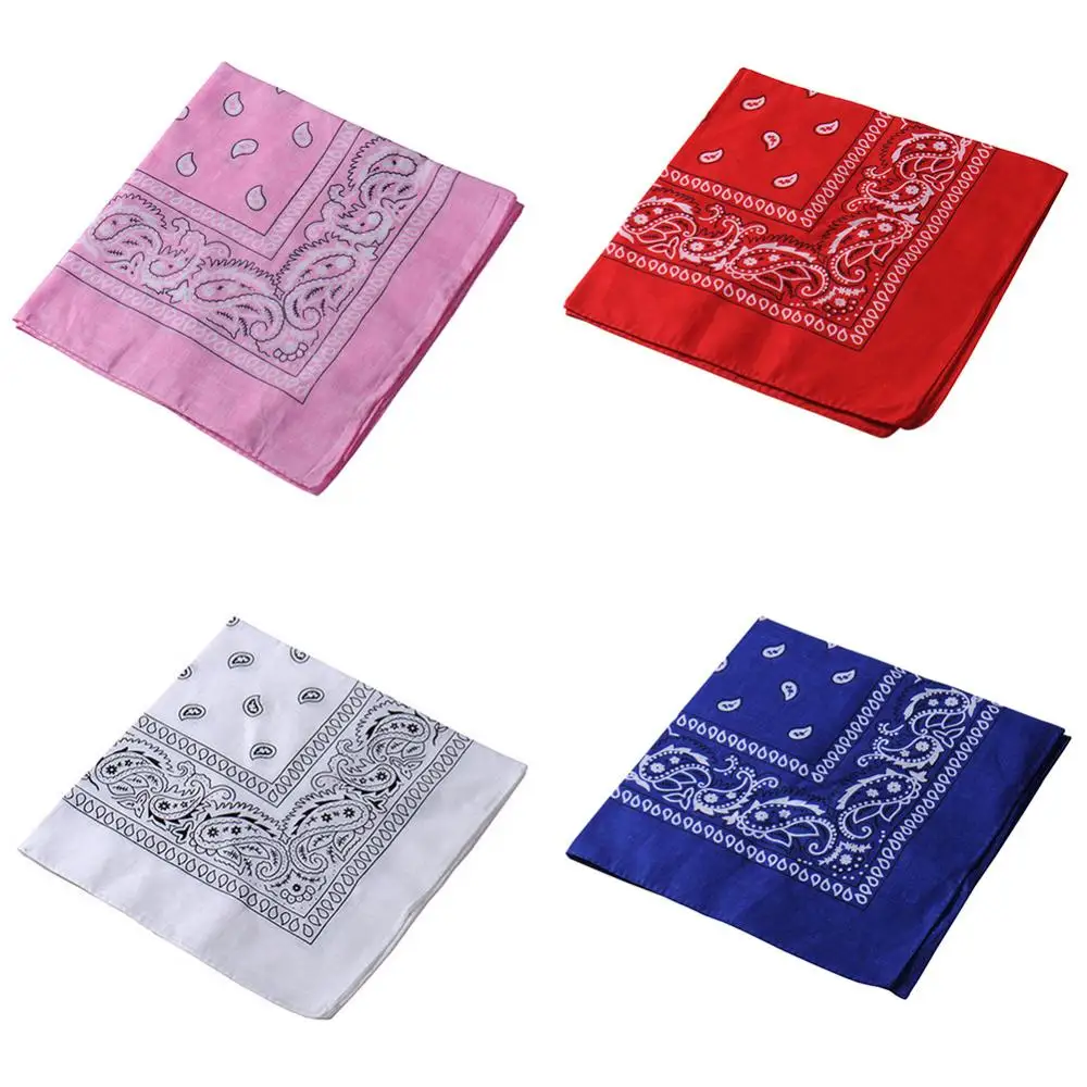 Paisley Bandana Head Wrap women Bandana Scarf Girls Kids Punk Square Bandanas Headwear Bohemian Head Scarf Headbands Headscarf