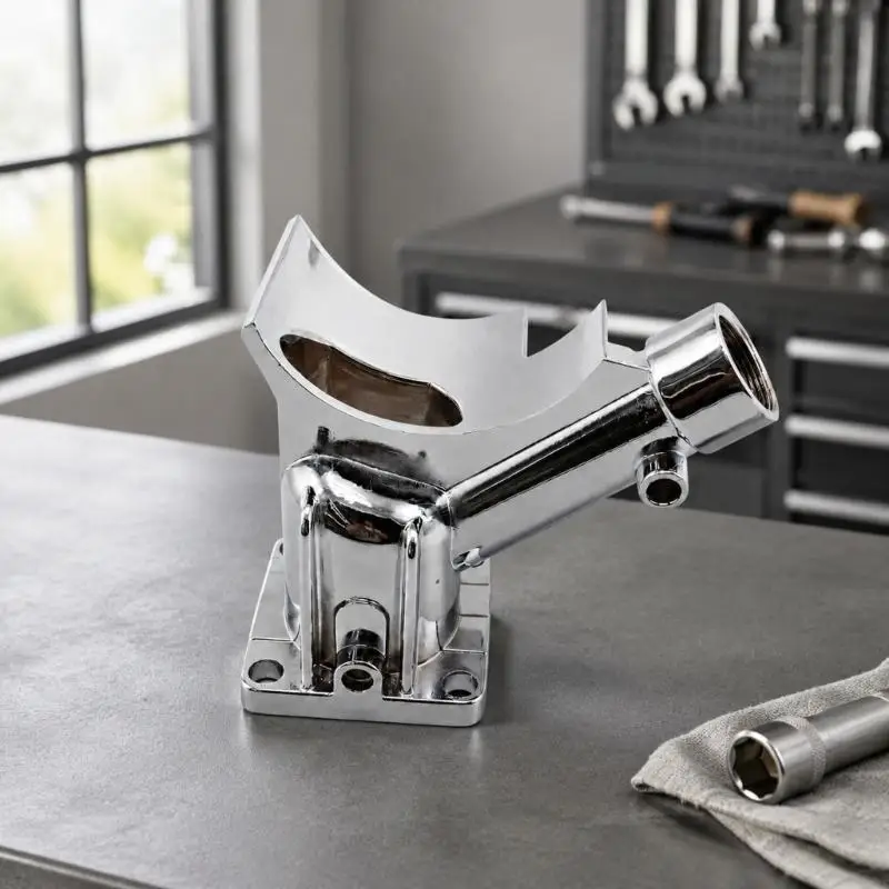 Replacement Alternator Support Bracket, Metal Mounting Generator Stand with Curved Cradle and Clear Attachment Point Layout X37F
