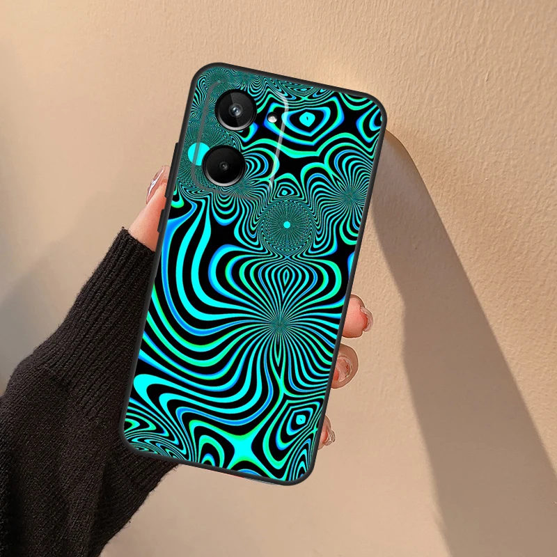 Optical Illusion Print For Realme C31 C25s C21Y C30 C33 C35 C55 C11 C15 GT Neo 5 3 2T 3T 8 9 11 10 Pro Plus Case