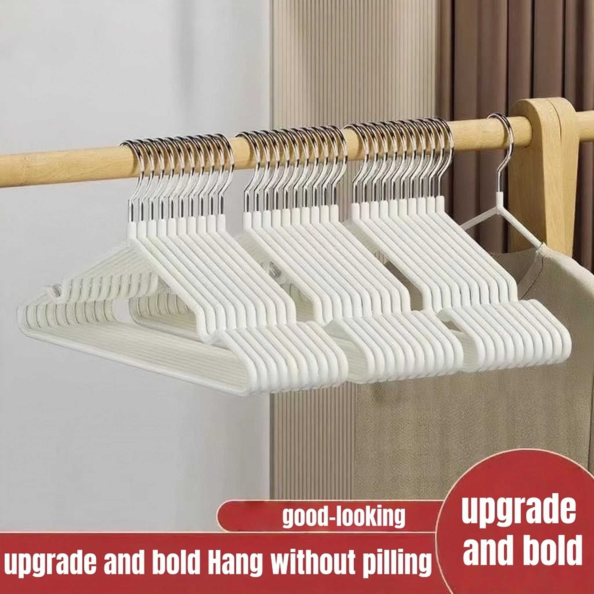 High aesthetic and luxurious metal adult clothes hanger, seamless and non slip clothes hanger, space saving wardrobe organizer