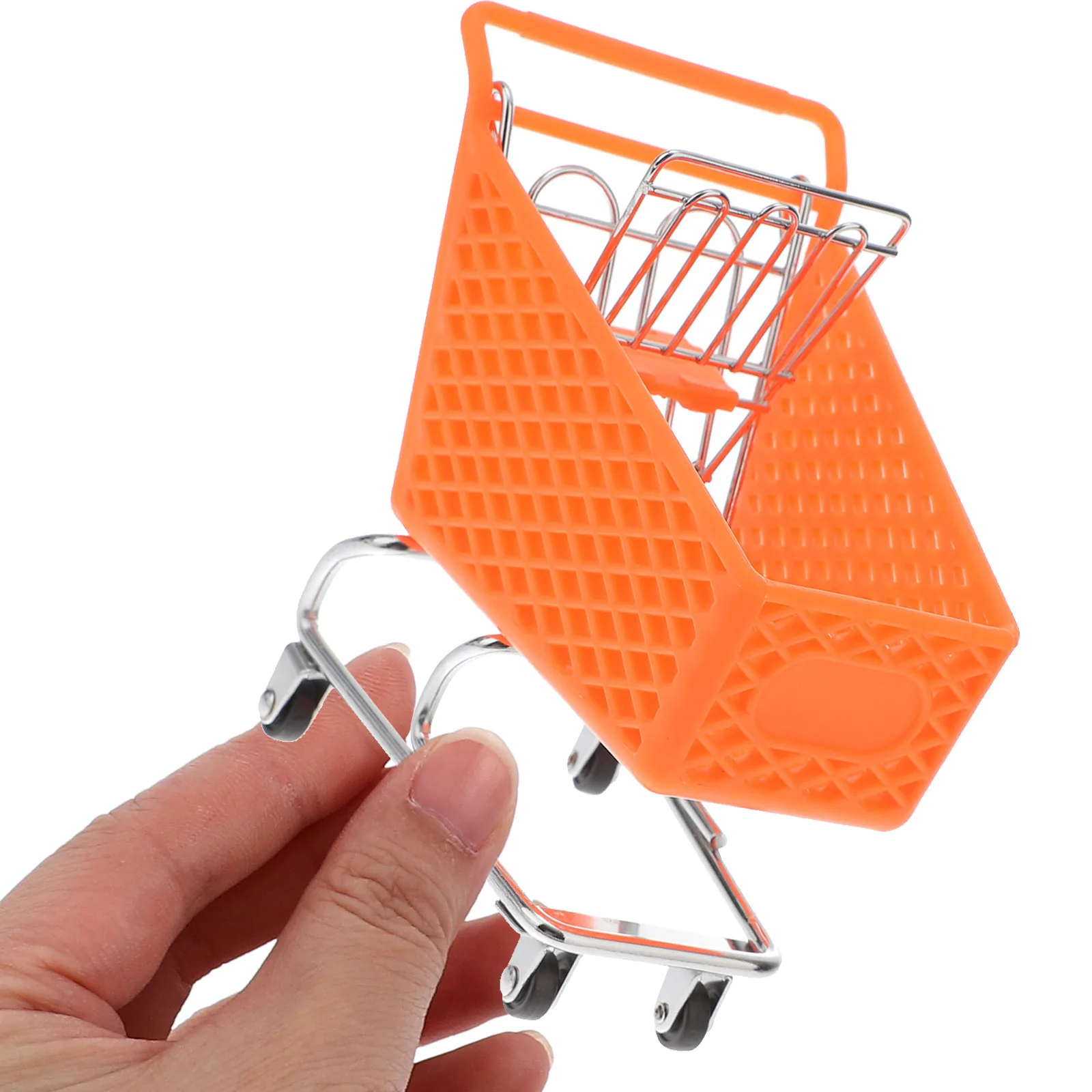 Mini Shopping Cart Creative Iron Craft Storage Basket For Table Decoration Home Organization Rough Metal Artware Organizer