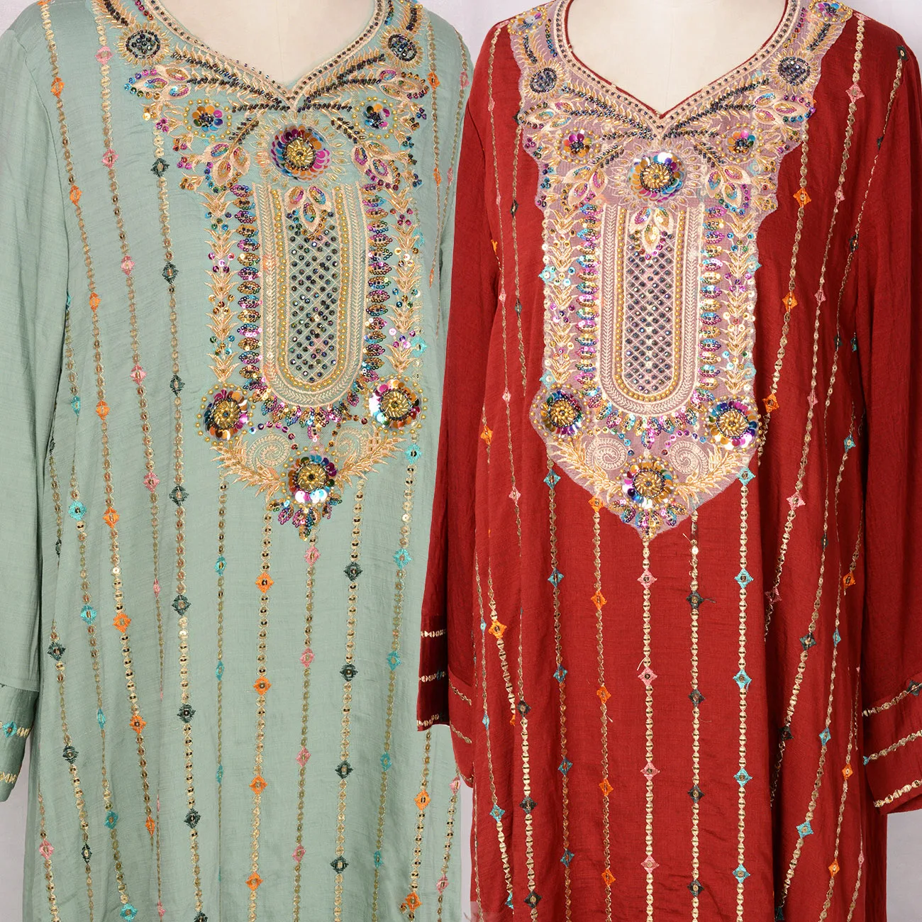Robe Abaya musulmane africaine, broderie de fil et Appliques Robe caftan arabe marocain, vêtements islamiques pour soirée du Ramadan Eid