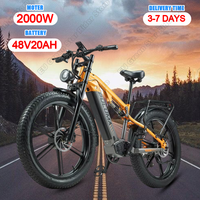 PULUMA PH003 Electric Bike 2000W Dual Motor 26 Inch Fat Tire Adult E Bike 48V 20Ah Battery Hydraulic Disc Brake Electric Bicycle
