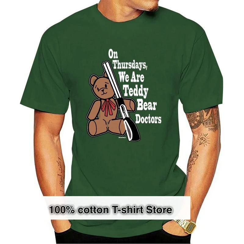 Fashion Custom Naniwear Supernatural Geek T-shirt Teddy Bear Doctors Black