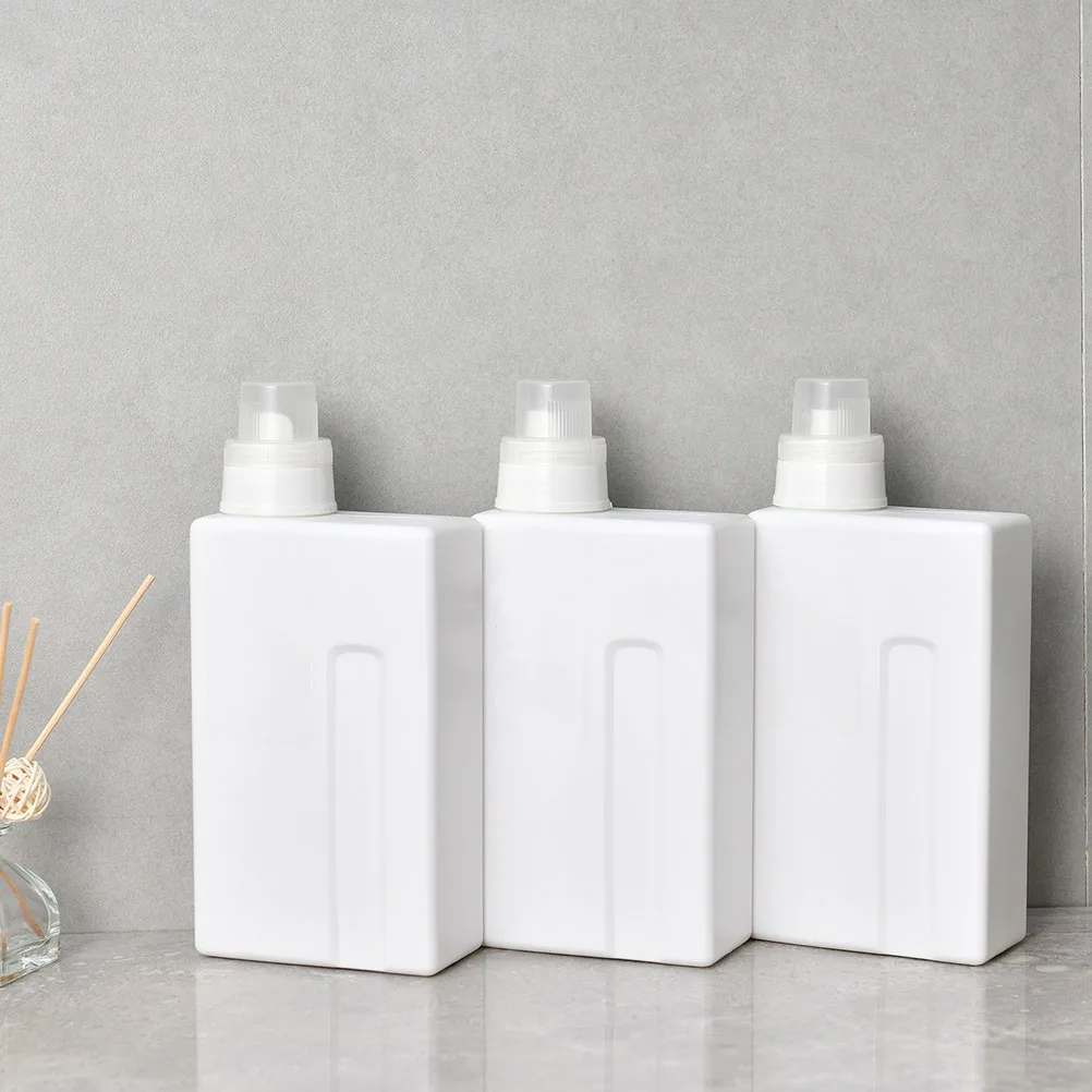 

2Pcs Laundry Detergent Empty Bottles 1000ml White Plastic Refillable Containers for Soap Shampoo Storage Bottle Reusable