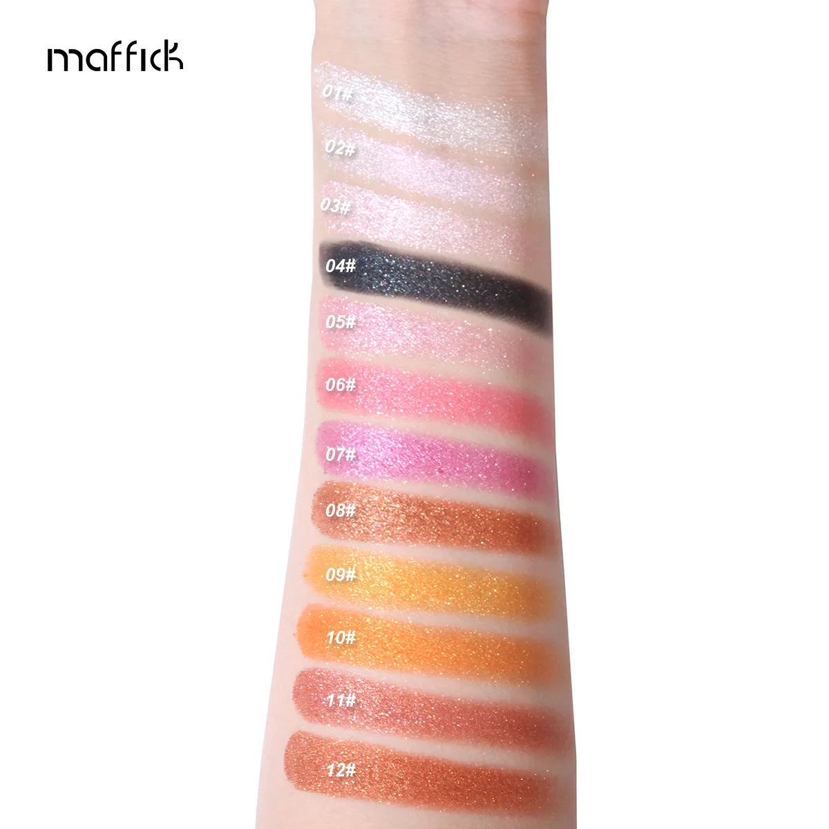 MAFFICK 12 color Eyeshadow cream Delicate Pearl Matte BrighTening Fine Sparkly Powder Highlights Monochromatic Eyeshadow mud