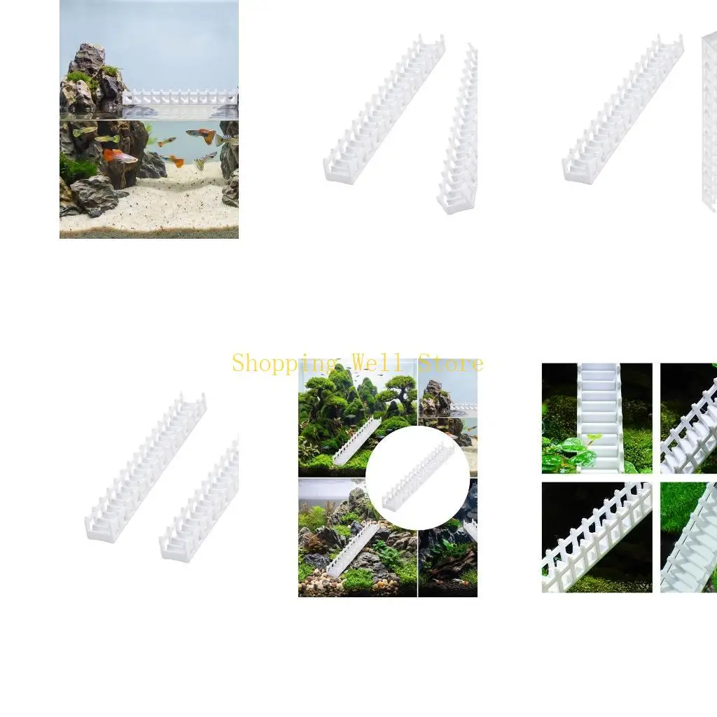 KX4B Plastic Decoration Staircase Set Of 2 For Enhancing Fish Tanks Landscapes