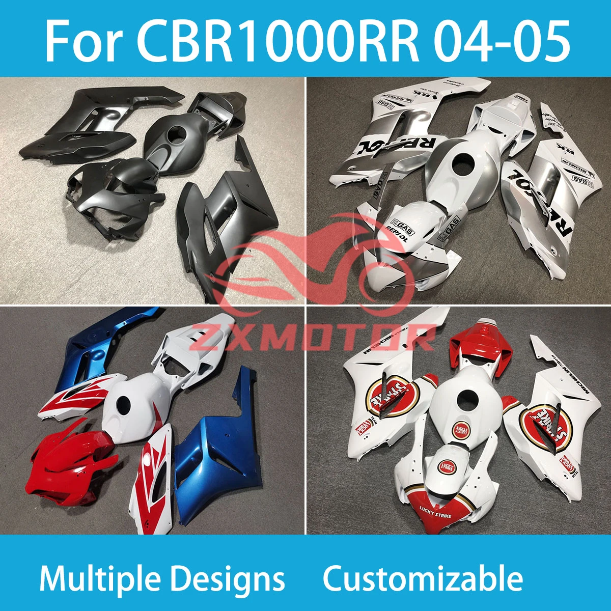 

Trail Bike Fairing Kit CBR 1000 RR 04 05 Motorcycle Fairings Aftermarket Bodywork for Honda CBR 1000RR 2004 2005