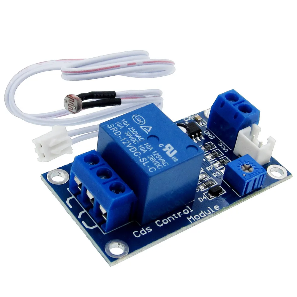 XH-M131 DC 5V /12V/24V Light Control Switch Photoresistor Relay Module Detection Sensor 10A brightness Automatic Control Module