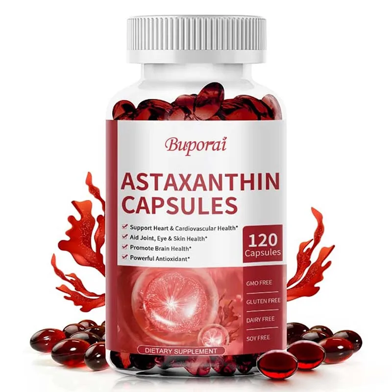 

Astaxanthin Capsules - Supports Brain, Heart, and Skin Vitality, Improves Concentration; and Promotes Brain Cell Development