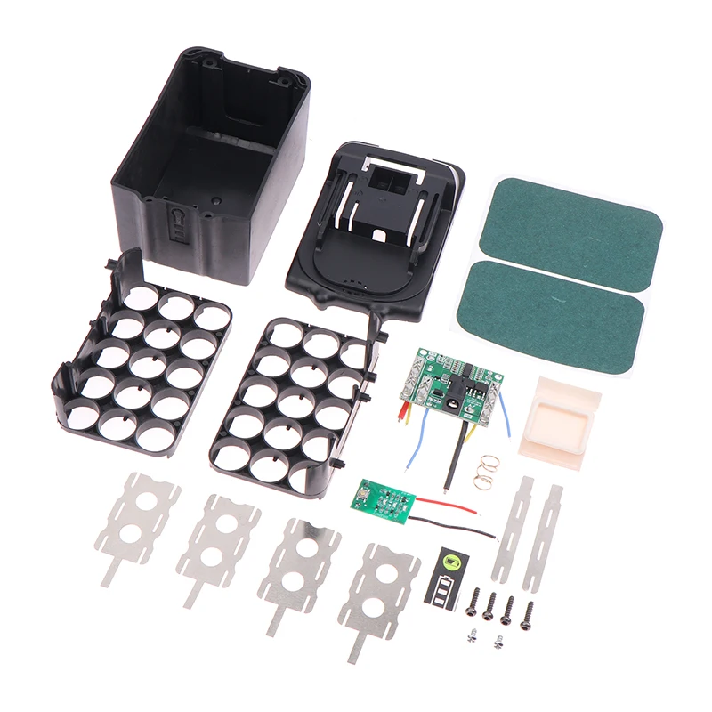 【C】18650 Li-ion Battery Nylon Shell Rubber Coated 5/10/15Cell Lithium Battery Shell PCB Charging Protection Circuit Board Box