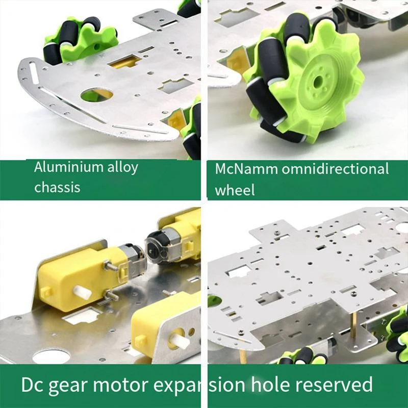 For DIY Keyestudio 4WD Aluminum Mecanum Robot Car Two-Layer Bottom Board For Arduino Robot Double Chassis Parts