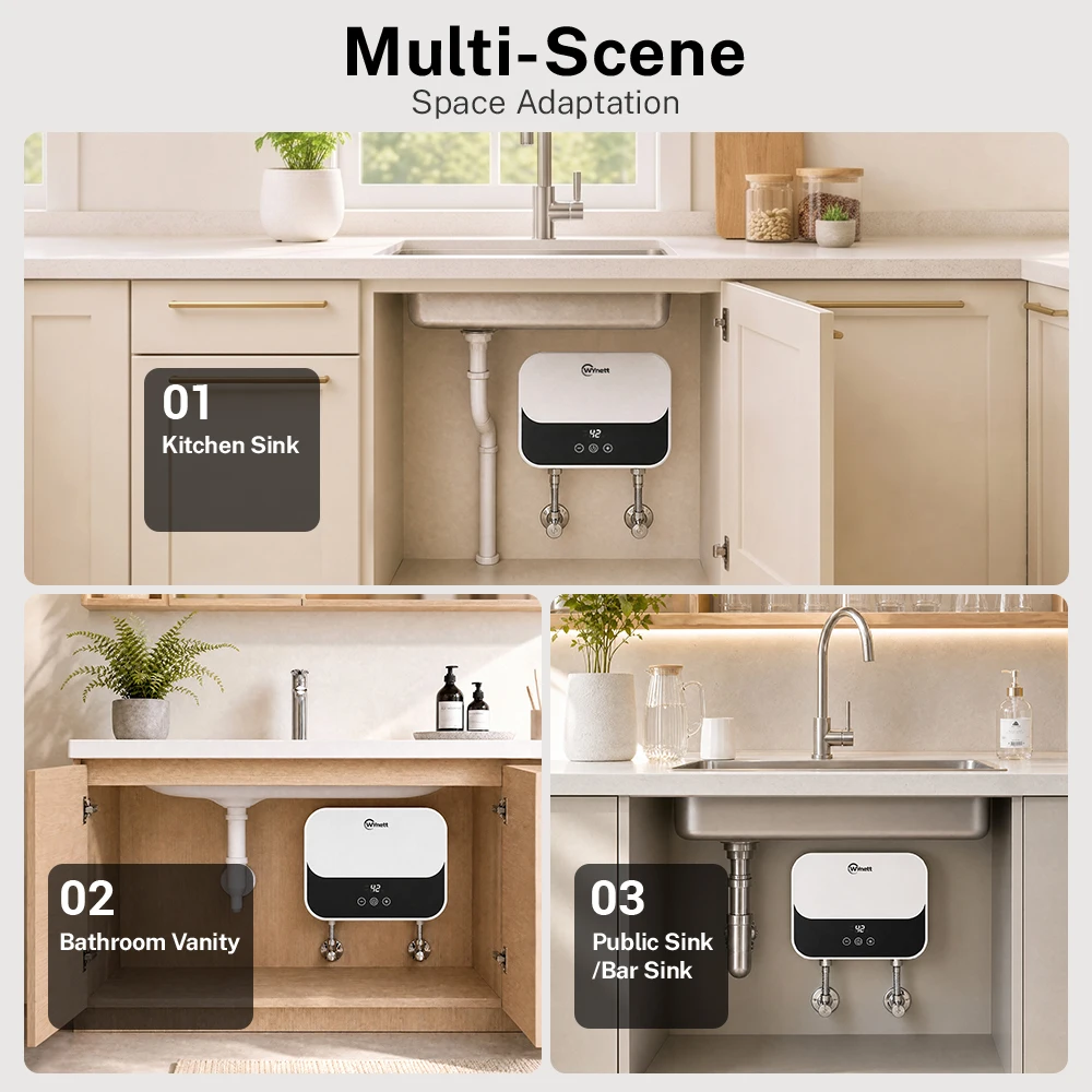 3.5/4.5/5.5kW Household Kitchen Bathroom Car RV Caravan Camping Shower Hot Water Heater Instant Electric Geyser view 6