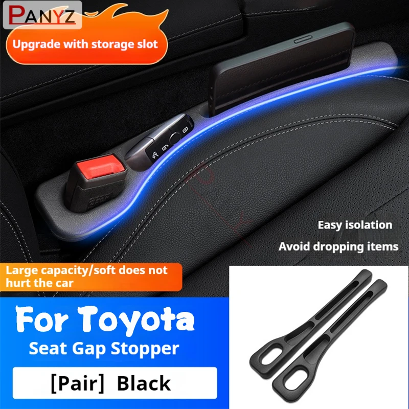

Car Seat Gap Filler Side Seam Plug Strip with Groove Leak-proof Filling Strip For Toyota corolla yaris chr rav4 hilux auris
