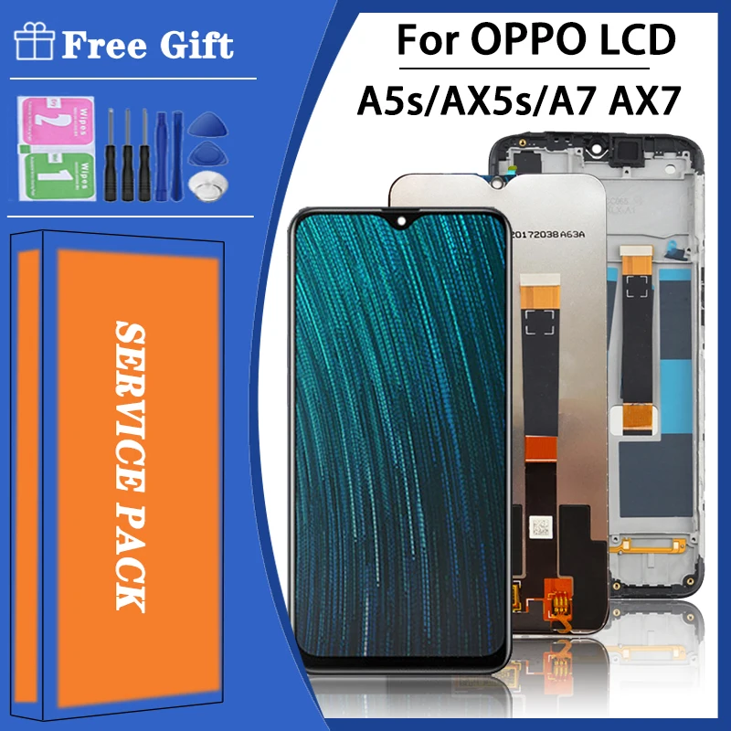ЖК-дисплей 6,2 дюйма для Oppo A5s AX5s, с сенсорным экраном, дигитайзер в сборе для Oppo A5S cph1900, CPH1920
