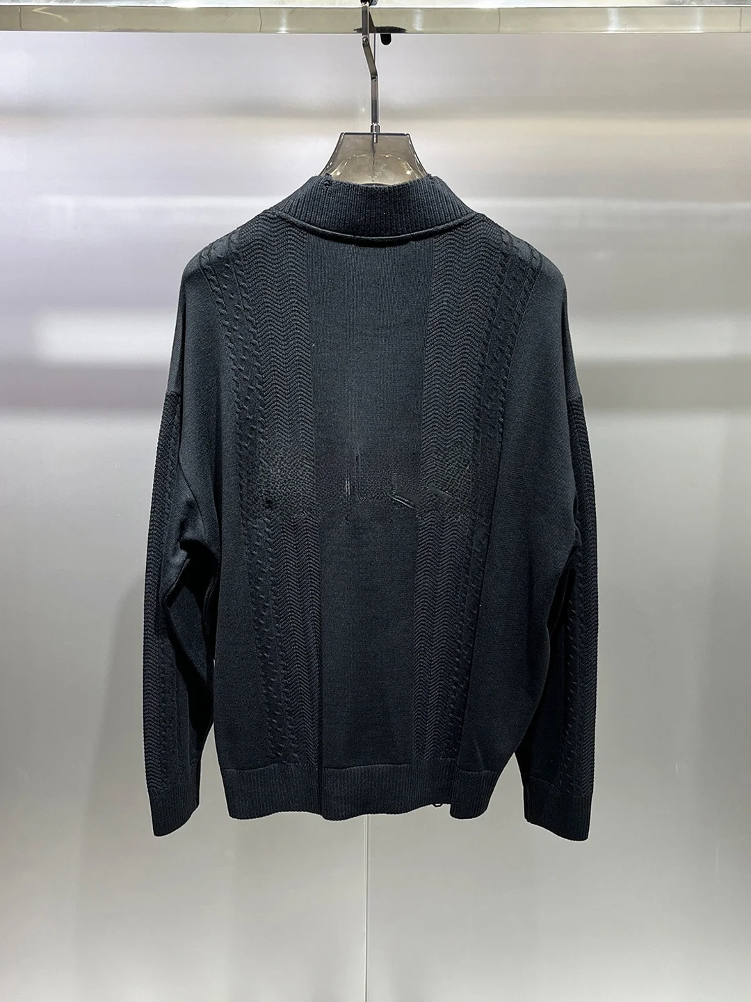 Men's Thiened Base Layer irt Zipper Embroidery Print High-End Winter Warm Knitted Sweater Faionable Urban Sle Long Sl...